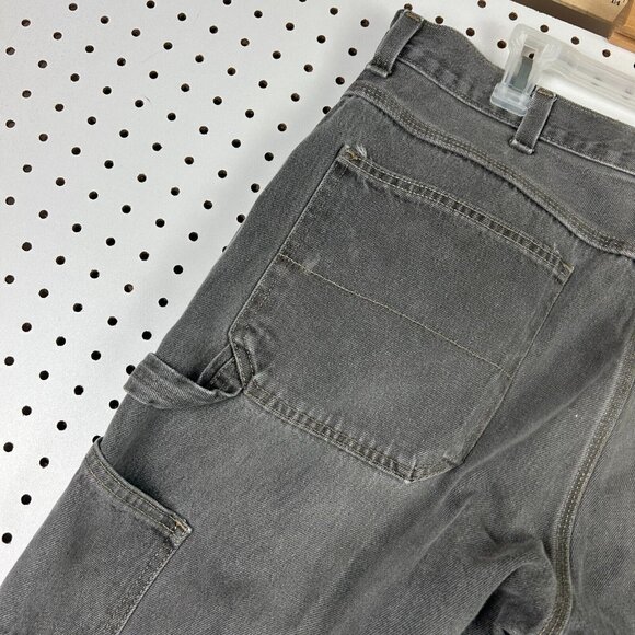 Y2K Faded Glory Carpenter Jeans 38x32 Work Wear Hammer Gray Distressed Skate 90s - Picture 3 of 9